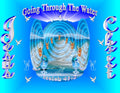 Going Through The Water inspirational art print featuring angels walking through parting waters, doves, and the cross of Christ